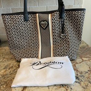Brighton Black and Tan Tote Bag